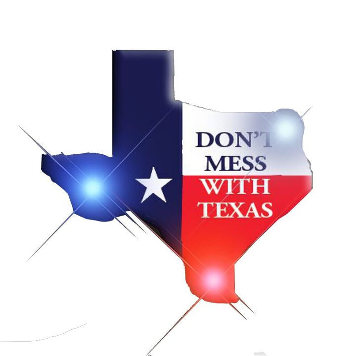 Don't Mess with Texas Flashing Body Light Lapel Pins