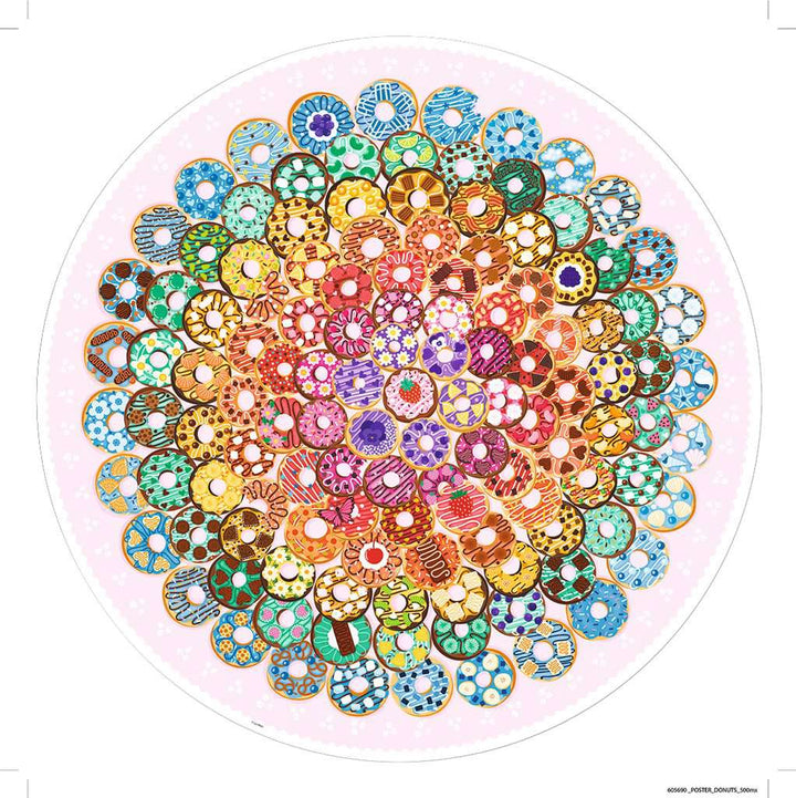 Donuts "Circle of Colors" 500 Piece Round Jigsaw Puzzle Ravensburger 2