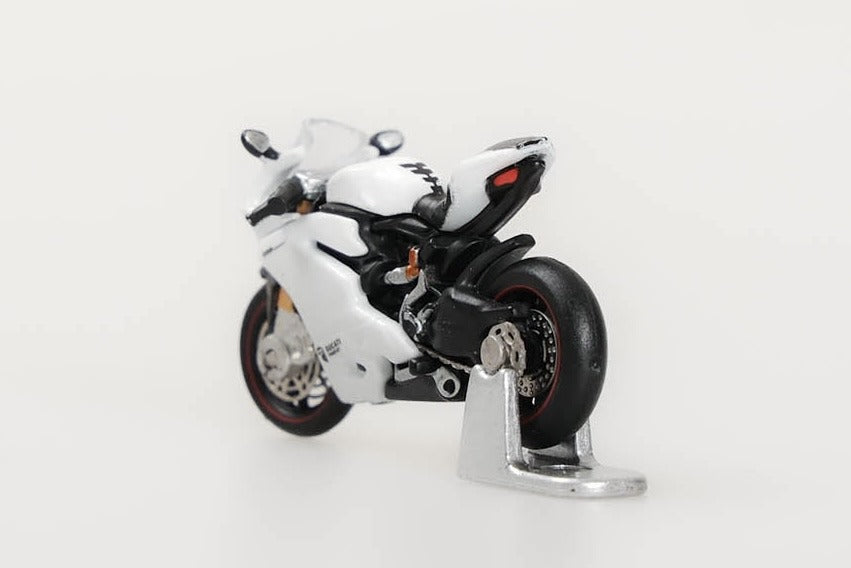 Ducati 1299S Mini Bike MB Motorcycle 1:64 Mini Bike MB Rear View in White