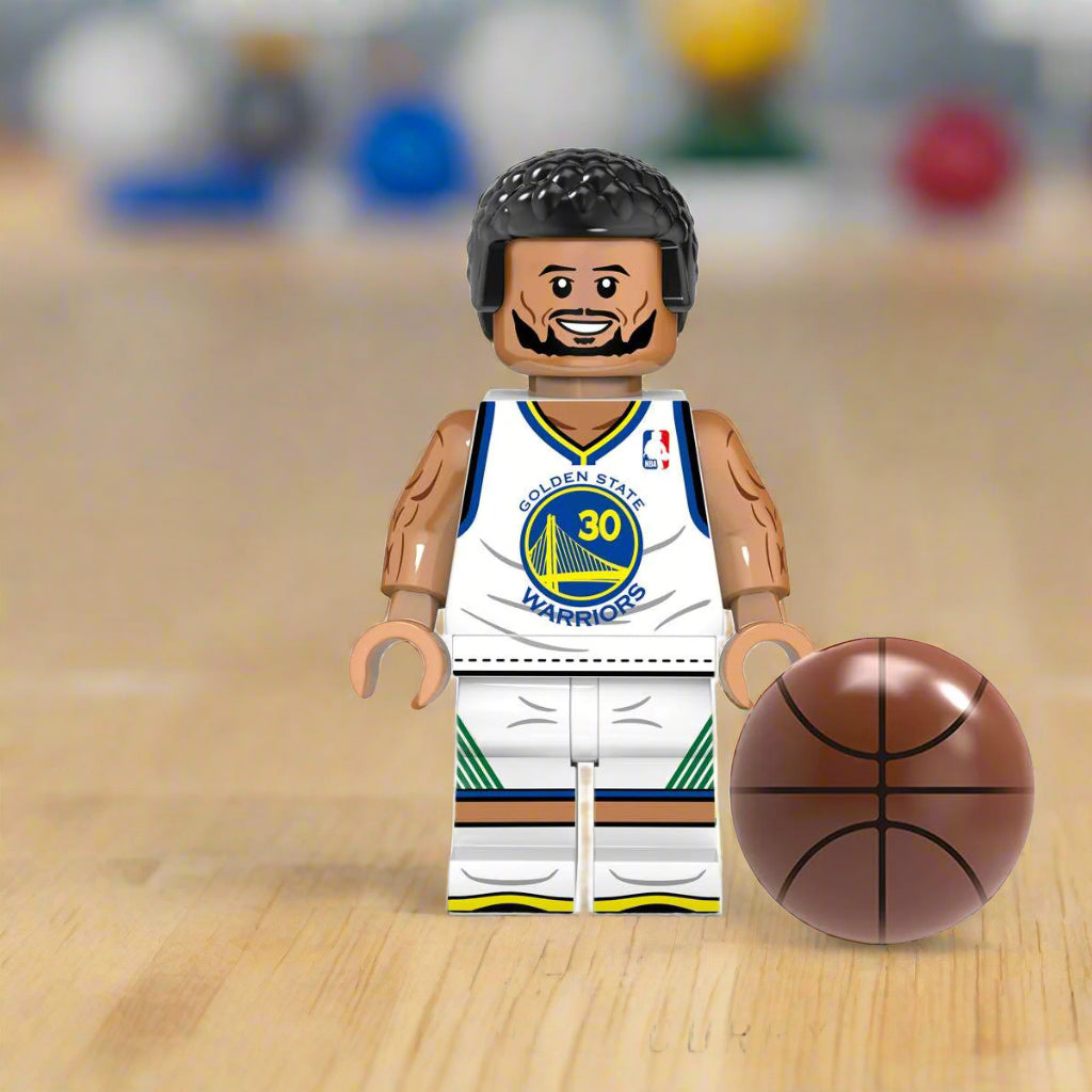 Stephen Curry White Uniform Custom Basketball Minifigure for Lego