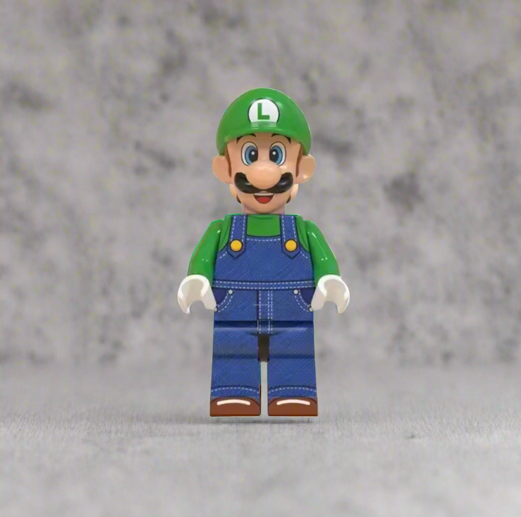Luigi Minifigure - Super Mario for Lego