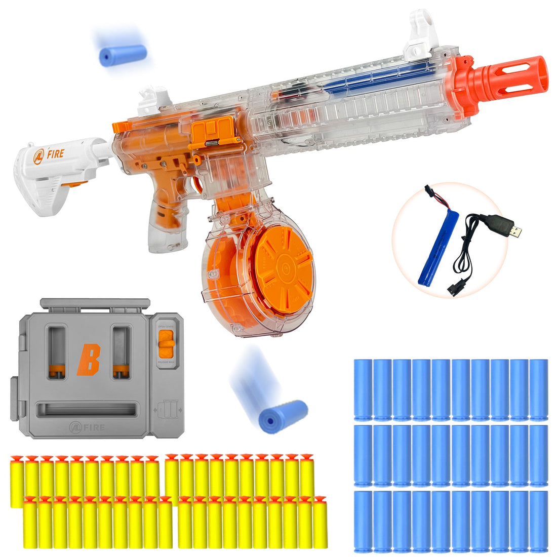 Semi-Automatic Toy Gun with Rechargeable Battery, 22-Round Magazine, and Shell Ejection Feature 11