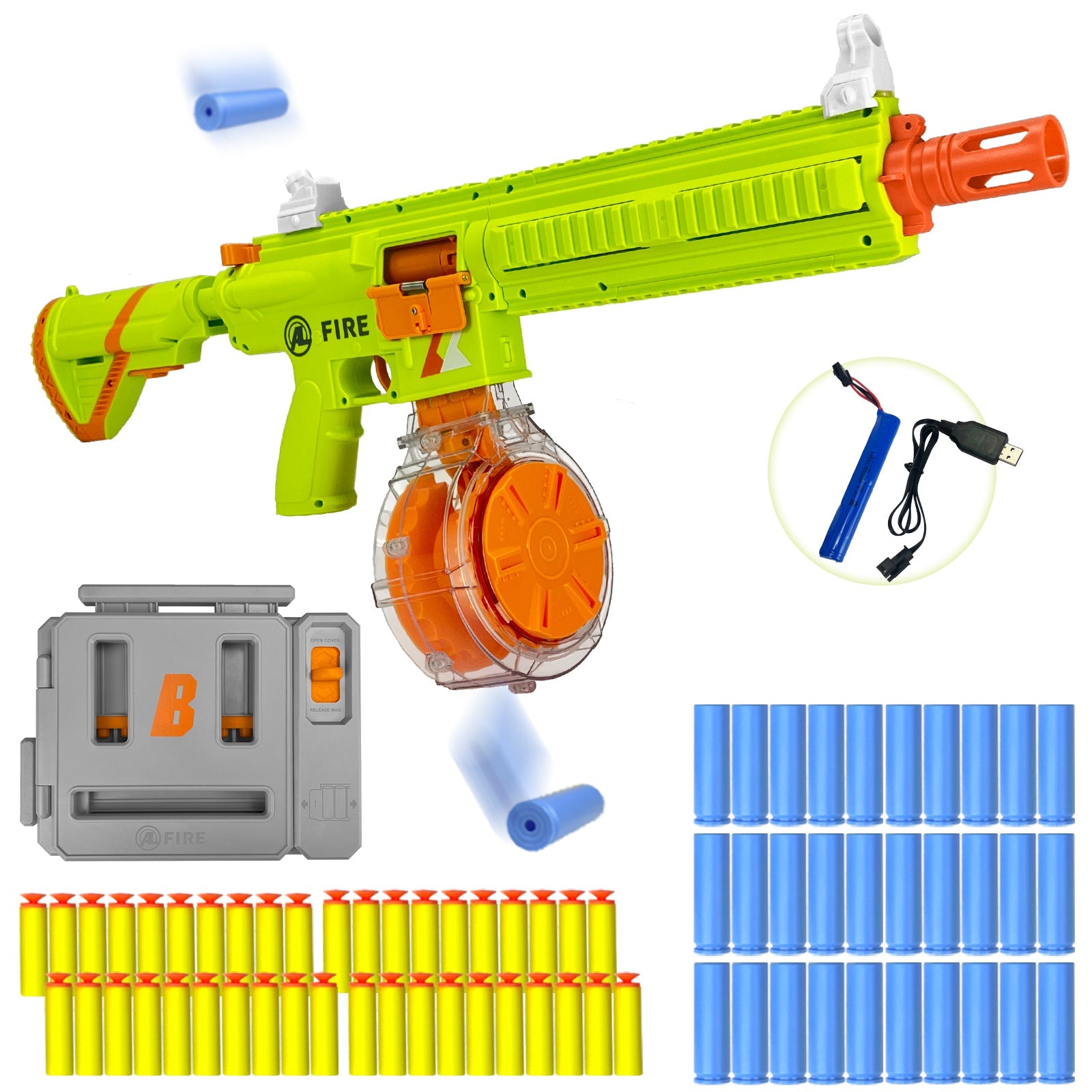 Semi-Automatic Toy Gun with Rechargeable Battery, 22-Round Magazine, and Shell Ejection Feature 10