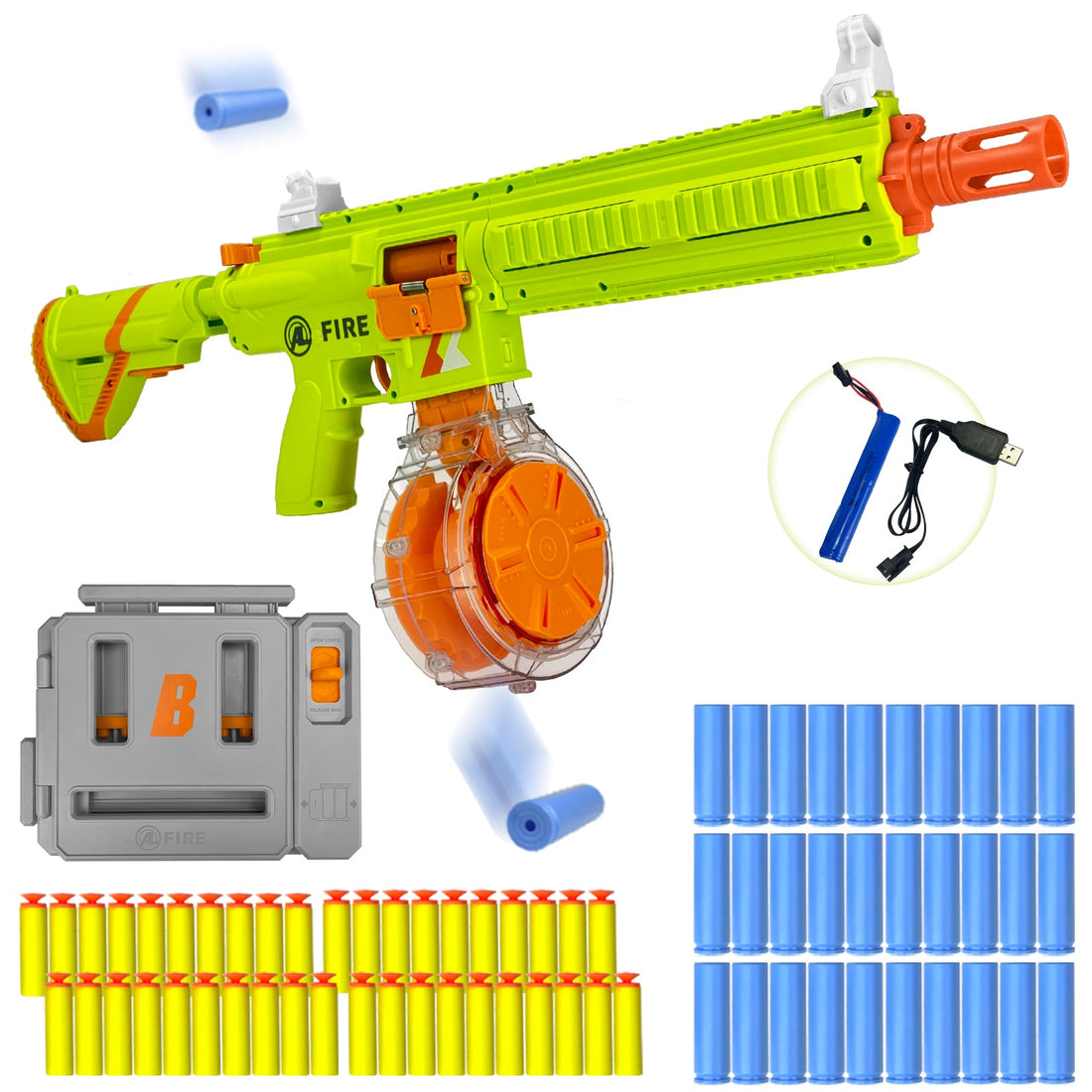 Semi-Automatic Toy Gun with Rechargeable Battery, 22-Round Magazine, and Shell Ejection Feature 10