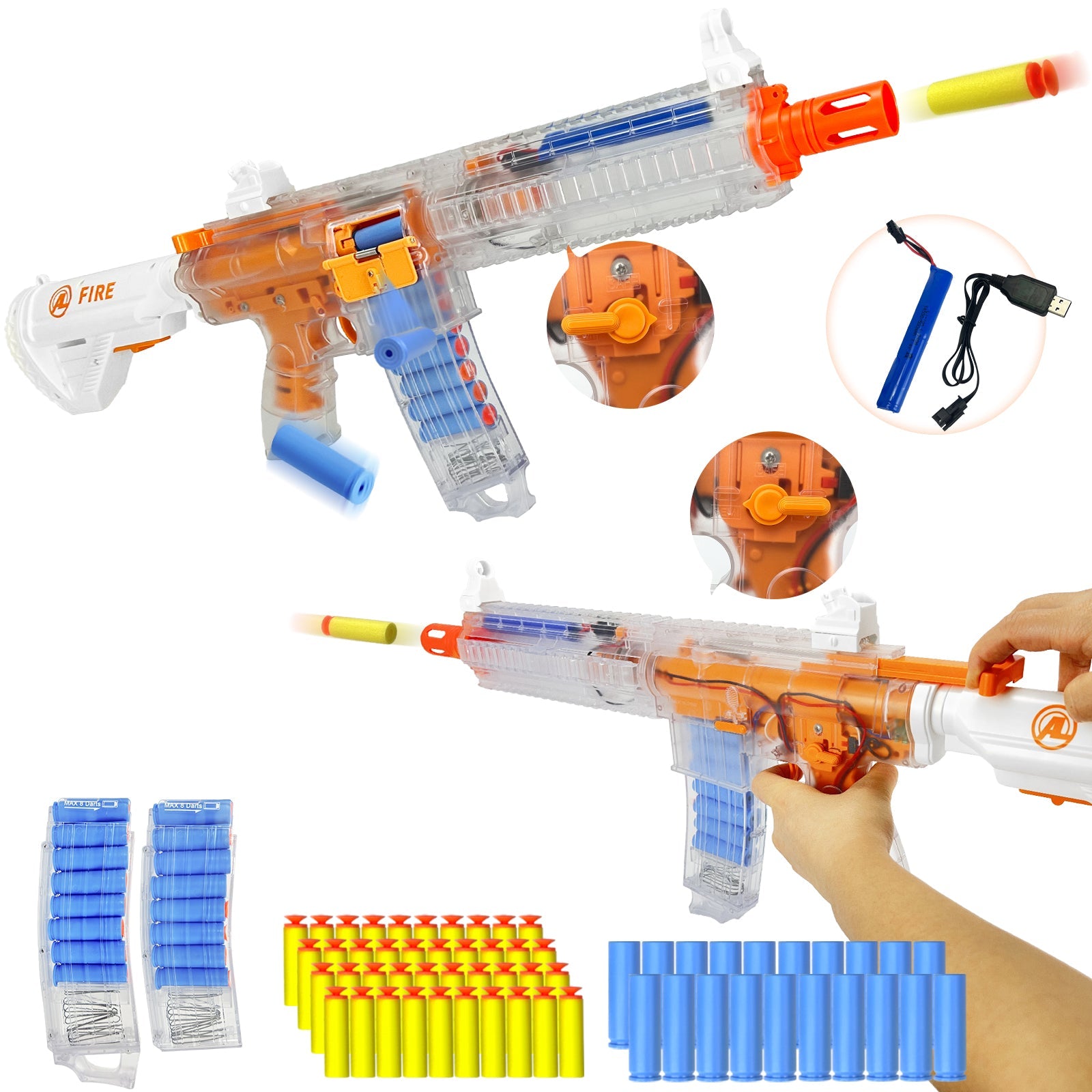 Toy Gun Automatic 416 Electric Suction Darts Toy Gun, H416 Toy Gun, two shooting modes, for adults, teenagers, holiday gifts, and birthday gifts 4