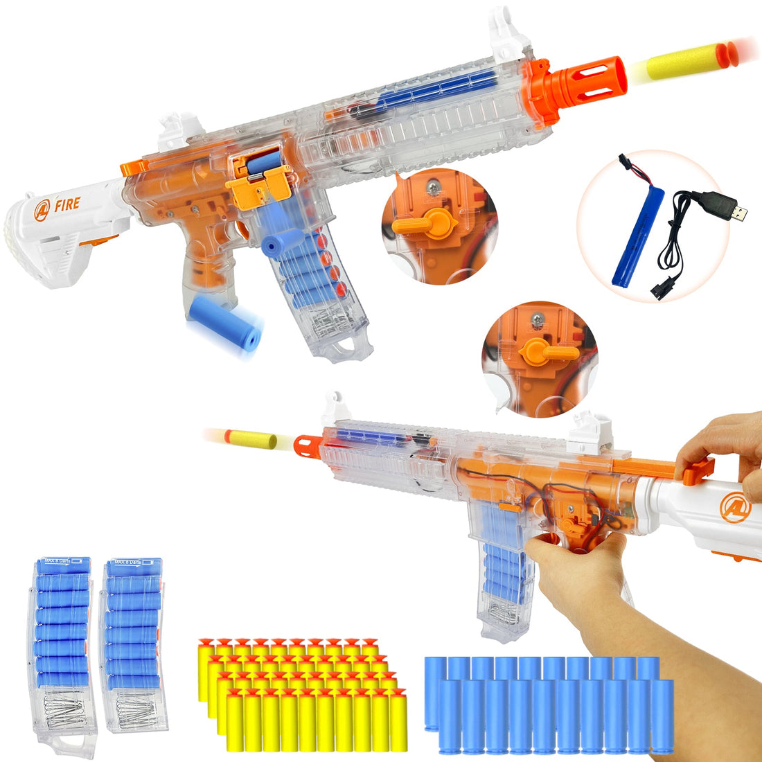 Toy Gun Automatic 416 Electric Suction Darts Toy Gun, H416 Toy Gun, two shooting modes, for adults, teenagers, holiday gifts, and birthday gifts 4