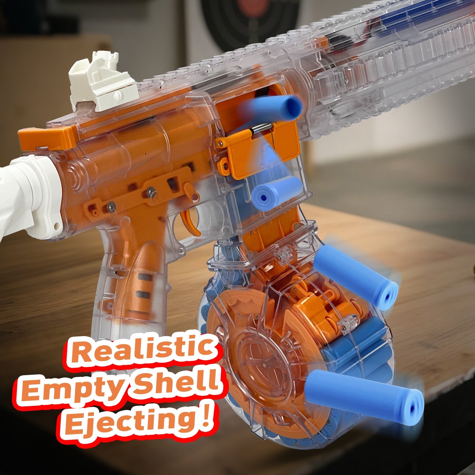 Semi-Automatic Toy Gun with Rechargeable Battery, 22-Round Magazine, and Shell Ejection Feature 3