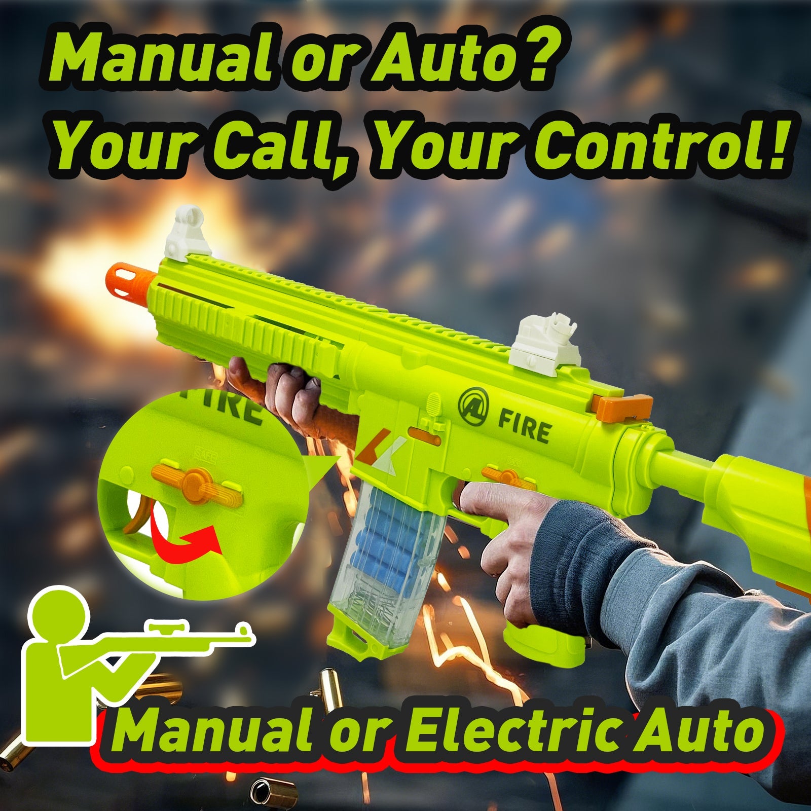Toy Gun Automatic 416 Electric Suction Darts Toy Gun, H416 Toy Gun, two shooting modes, for adults, teenagers, holiday gifts, and birthday gifts 5