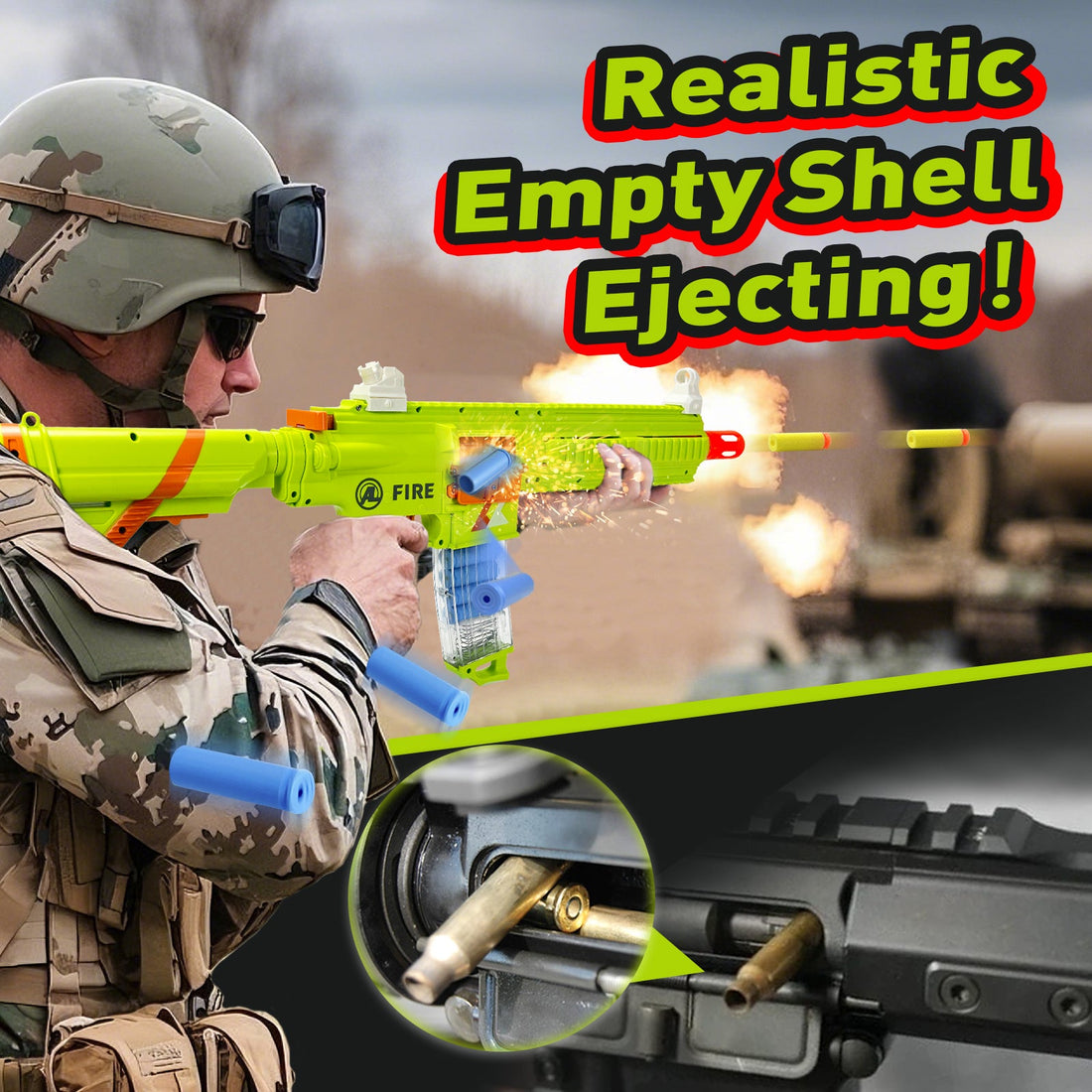 Toy Gun Automatic 416 Electric Suction Darts Toy Gun, H416 Toy Gun, two shooting modes, for adults, teenagers, holiday gifts, and birthday gifts 7