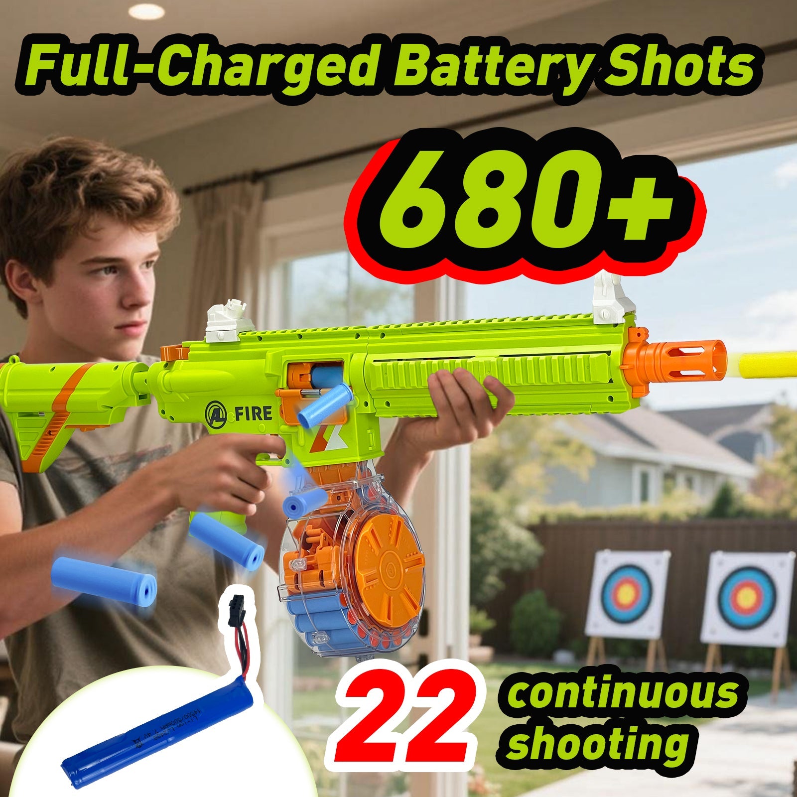 Semi-Automatic Toy Gun with Rechargeable Battery, 22-Round Magazine, and Shell Ejection Feature 5