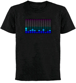 Electro Luminescent Equalizer T Shirt Extra Extra Large