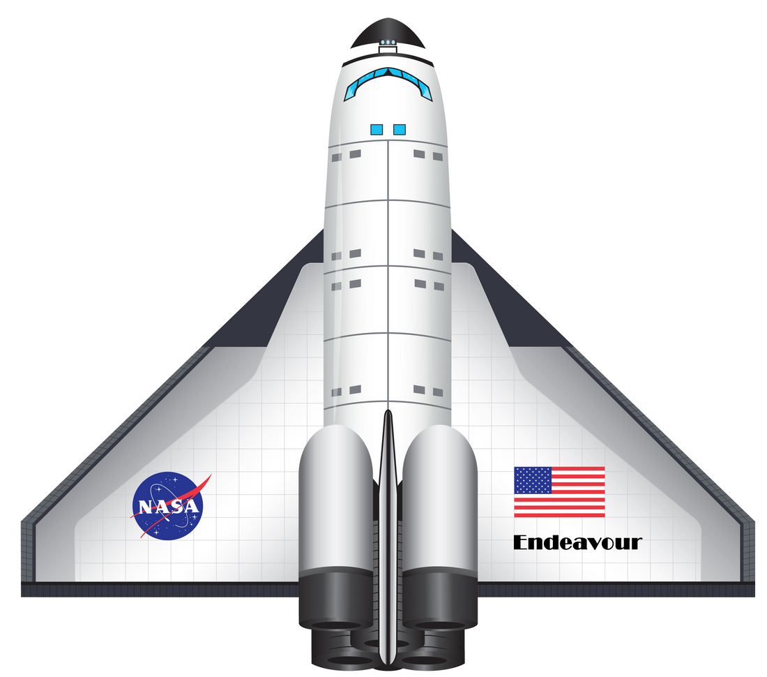 Kite - FlightZone Space Shuttle Endeavour 2D Nylon Kite, 52 Inches Wide