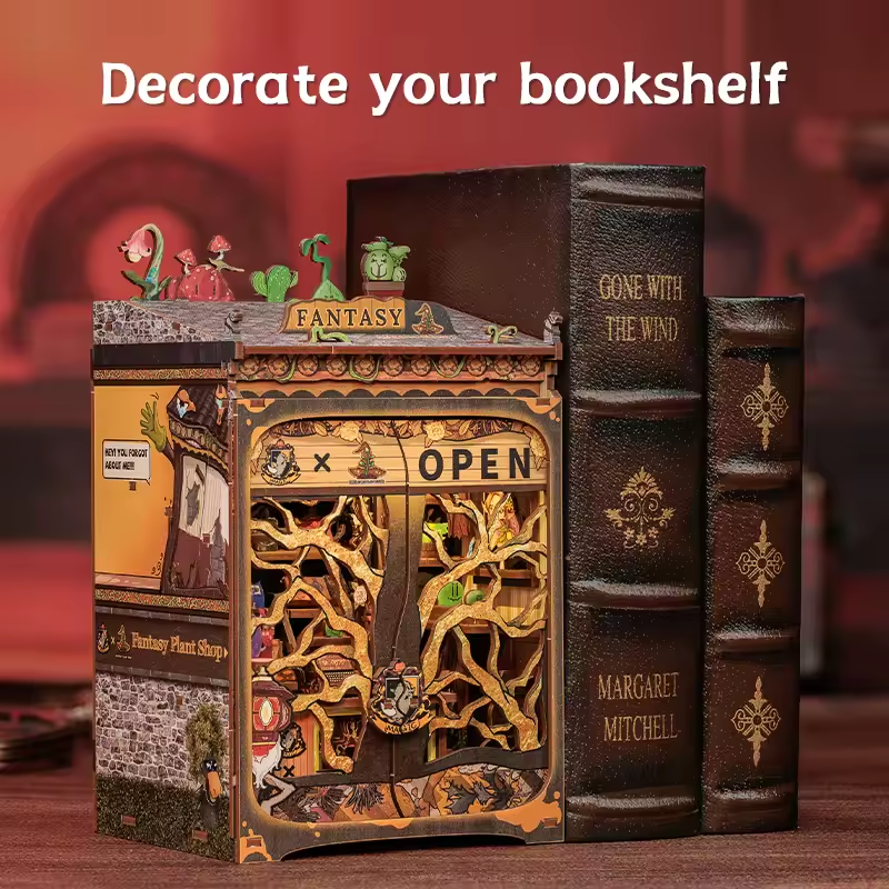 Fantasy Dollhouse Book Nook Kit - Miniature Wizardi Roombox Kit-1