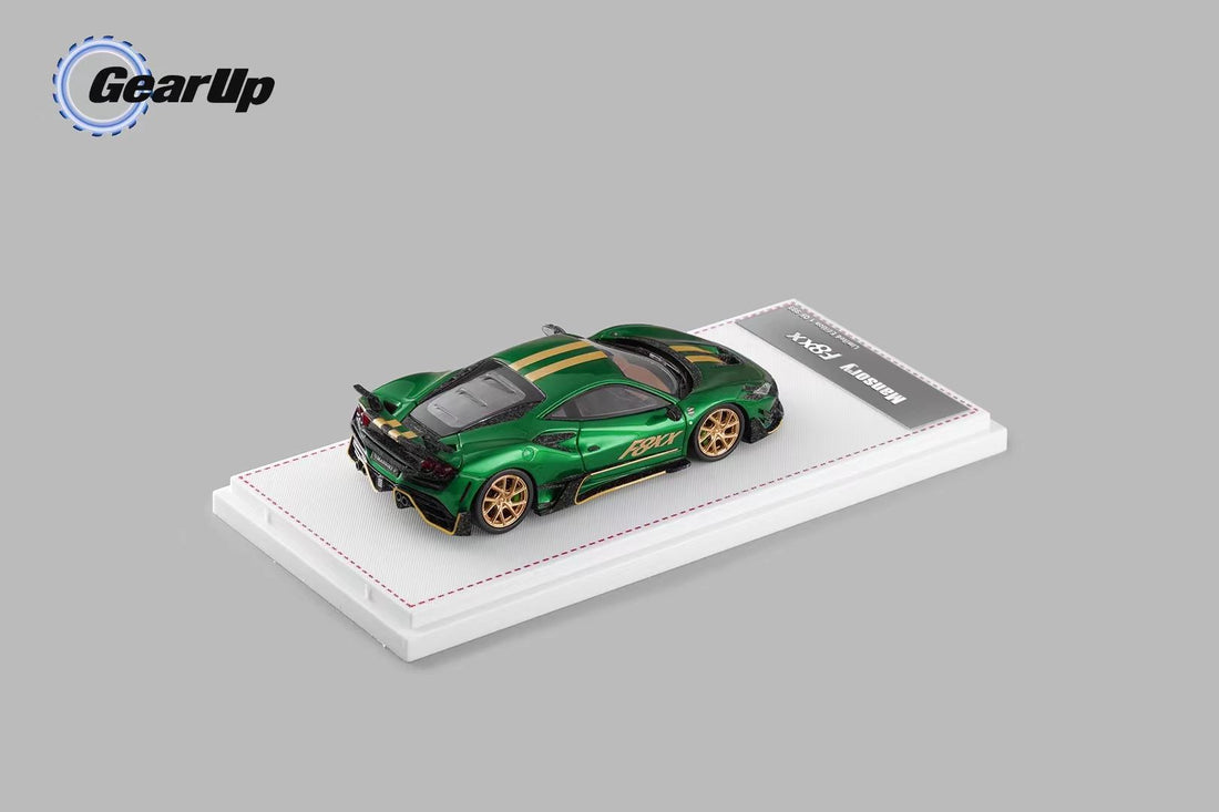 Ferrari F8 Tributo Mansory F8XX 1:64 Scale Diecast Model by GearUp in Green