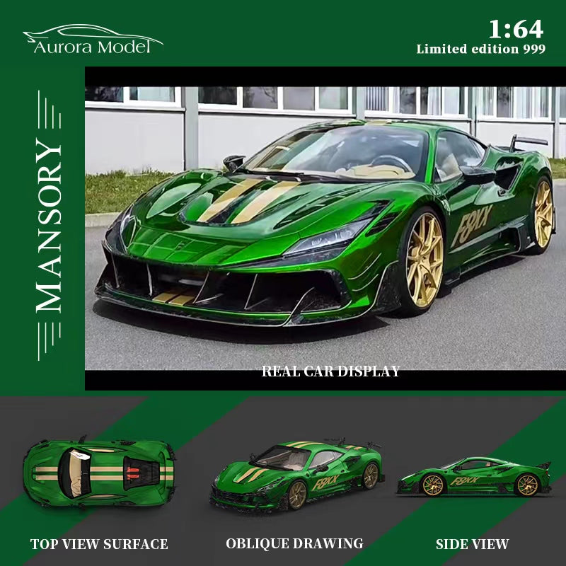 Ferrari F8 Tributo Mansory F8XX 1:64 Scale Diecast Model by Aurora Model in Multiple Views