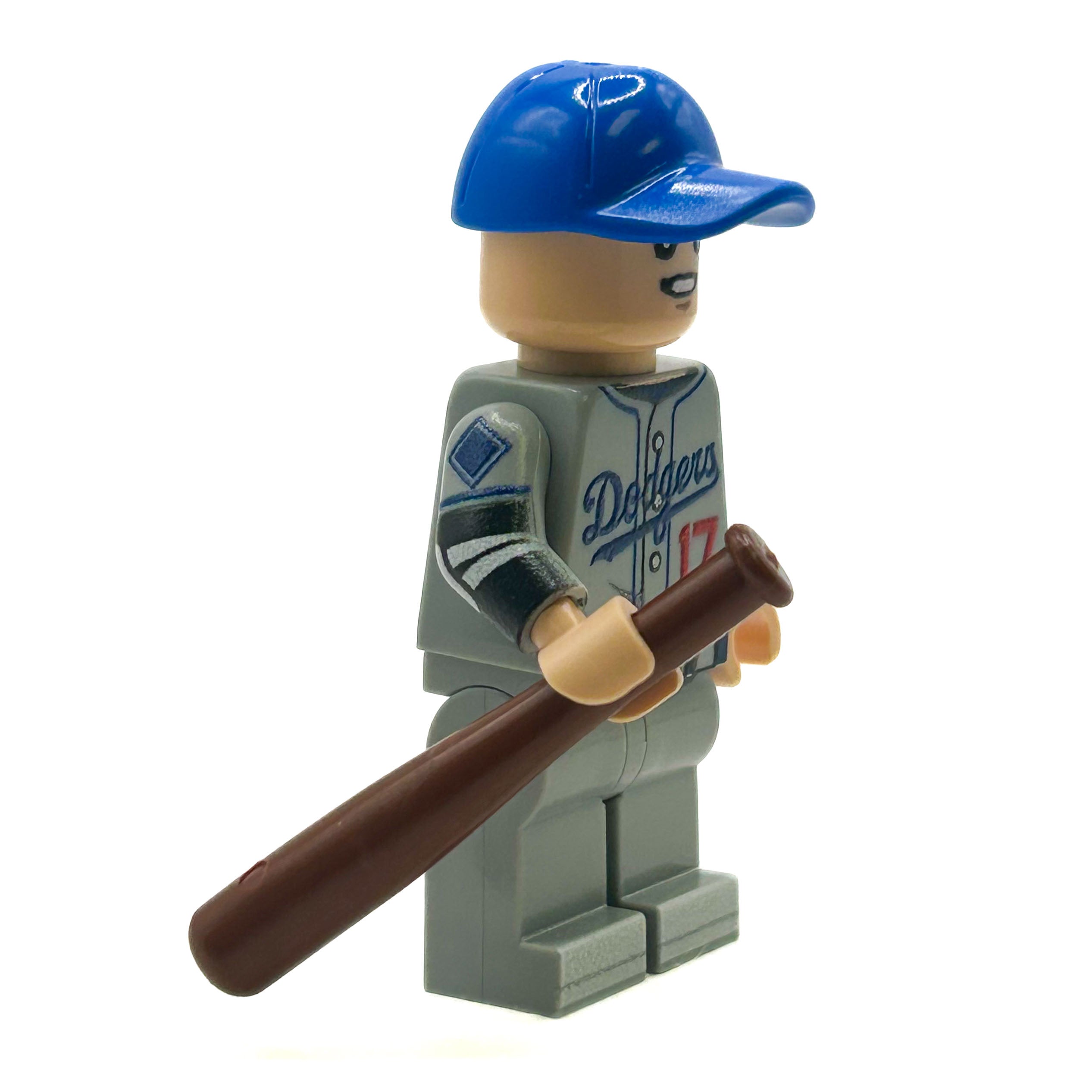 #17 Ohtani LA Baseball Player Minifig (Grey Uniform) for Lego 2