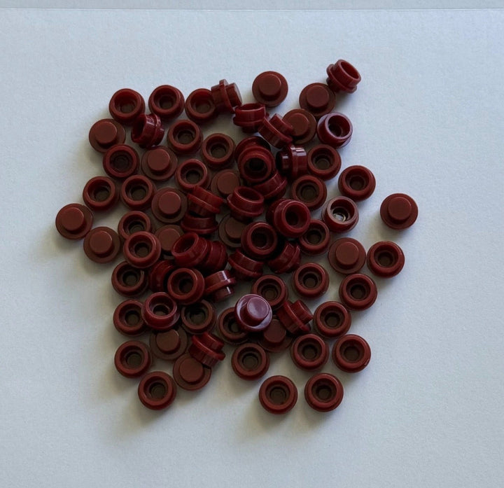 Dark Red 4073 1x1 Round Plate Brick – Choose Quantity – LEGO® Compatible Bulk Lot 2