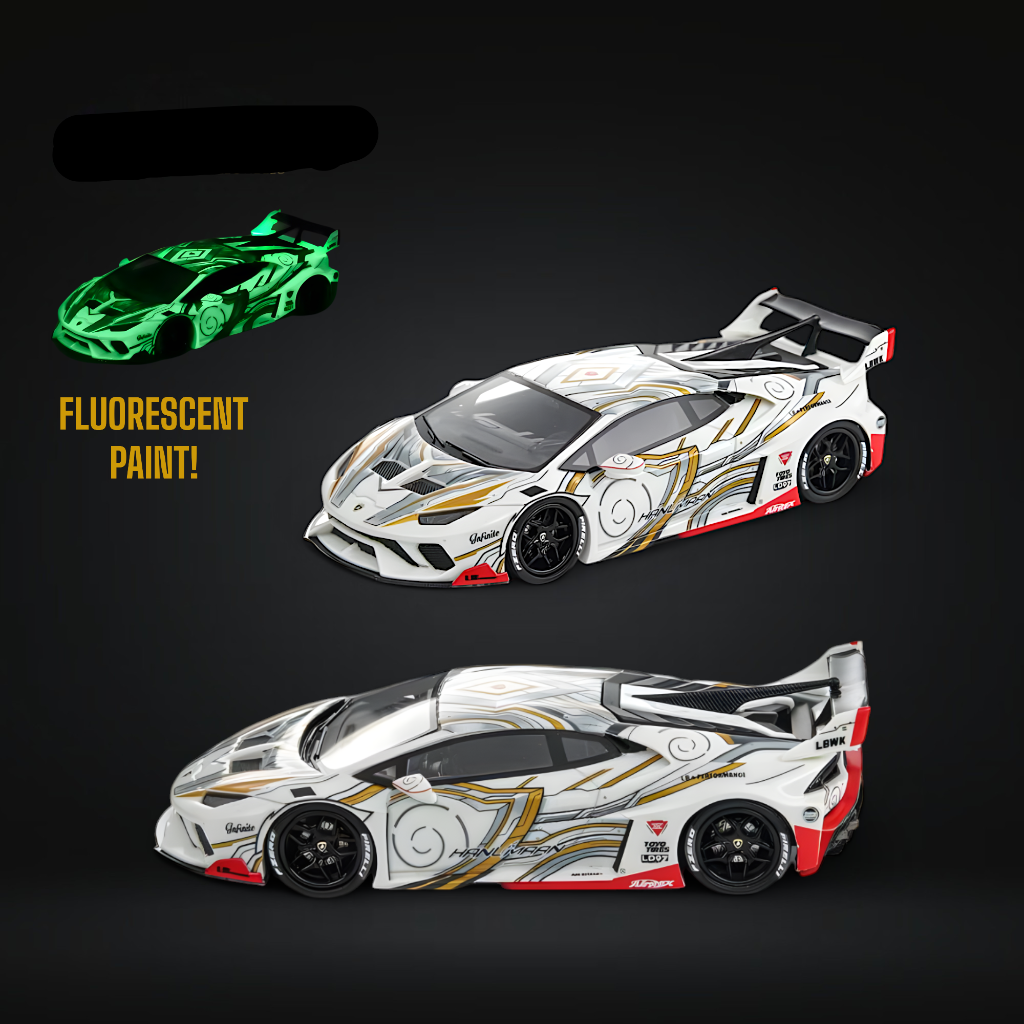 Lamborghini Huracan GT LP610 White Gray Luminous 1:64 by Flame