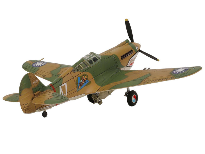 Curtiss P-40B HAWK 81A-2 Aircraft Fighter "3rd Pursuit Squadron American Volunteer Group P-8127 Serial : 47 China" (June 1942) "WW2 Aircrafts Series" 1/72 Diecast Model by Forces of Valor-1