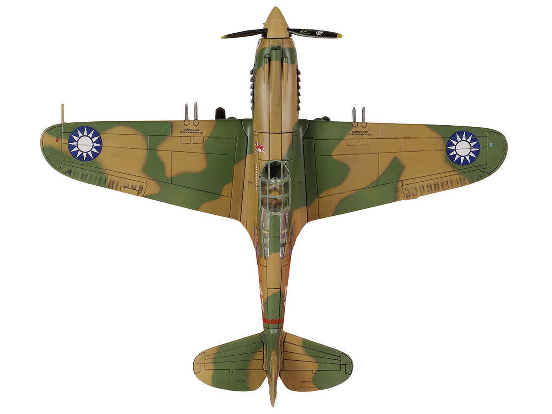 Curtiss P-40B HAWK 81A-2 Aircraft Fighter "3rd Pursuit Squadron American Volunteer Group P-8127 Serial : 47 China" (June 1942) "WW2 Aircrafts Series" 1/72 Diecast Model by Forces of Valor-2