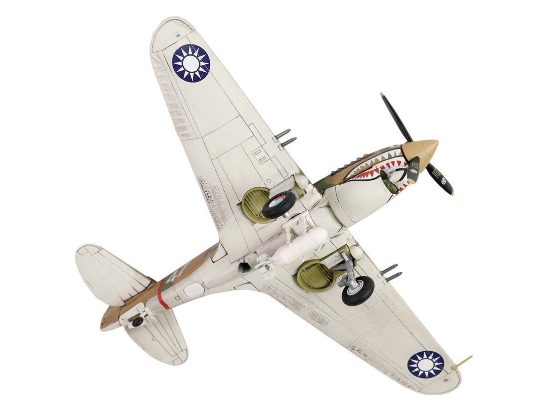 Curtiss P-40B HAWK 81A-2 Aircraft Fighter "3rd Pursuit Squadron American Volunteer Group P-8127 Serial : 47 China" (June 1942) "WW2 Aircrafts Series" 1/72 Diecast Model by Forces of Valor-3