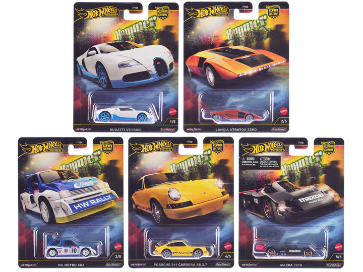 Hammer Drop 5 piece Set "Car Culture" 2024 Series F Diecast Model Cars by Hot Wheels
