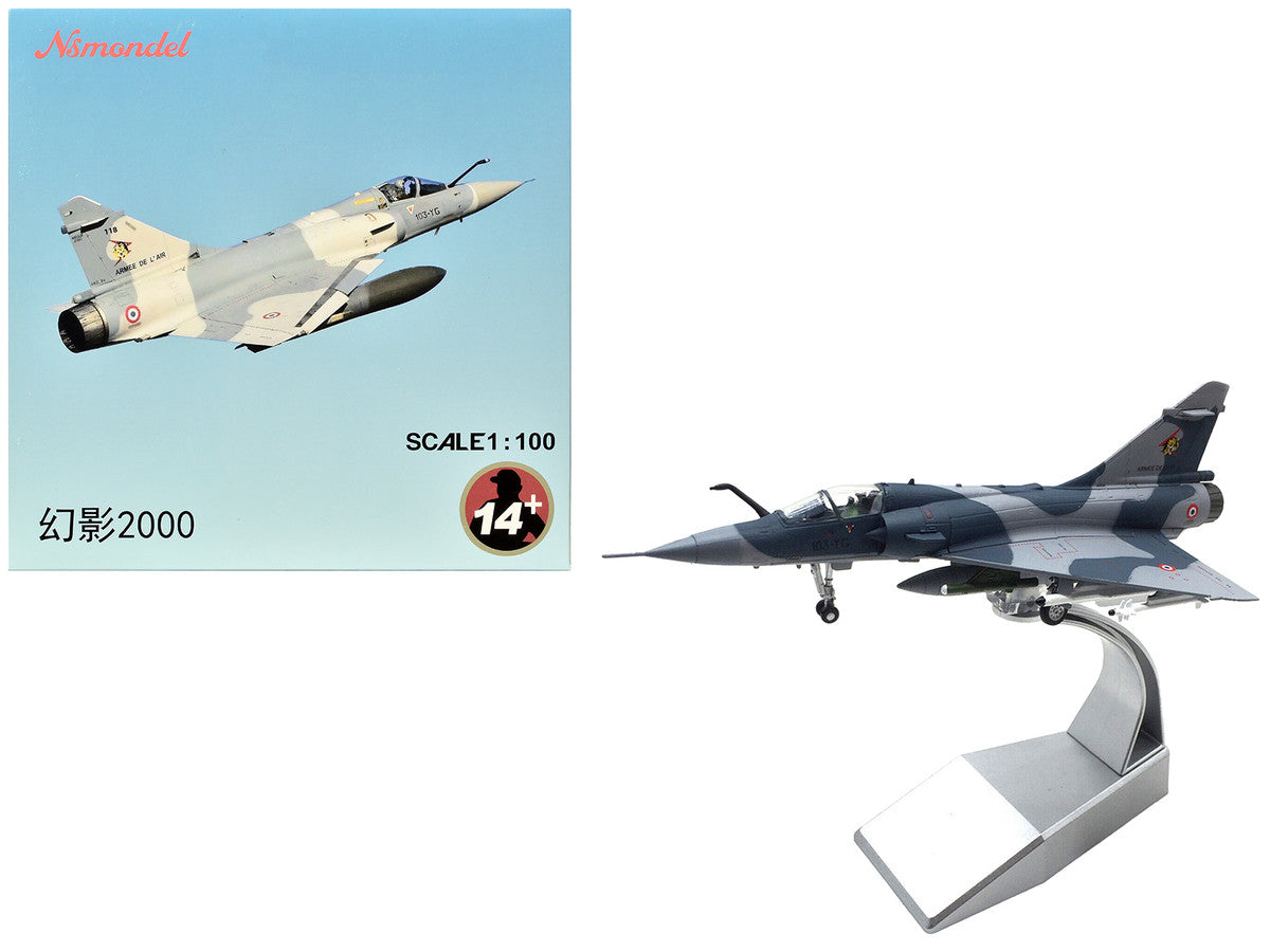 Dassault Mirage 2000C Fighter Aircraft "EC 1/12 Cambresis SPA 162 Tigre NATO Tiger Meet Belgium" (2009) Armee de l'Air (French Air Force)  1/100 Diecast Model Airplane-0