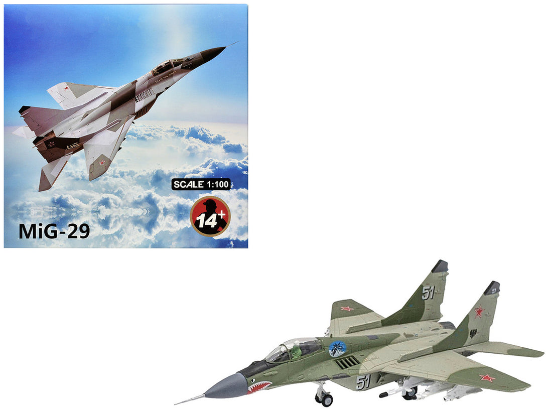 Mikoyan-Gurevich MiG-29 Fighter Aircraft "120th GvIAP Domna Airfield" (2001) Russian Air Force 1/100 Diecast Model Airplane-0