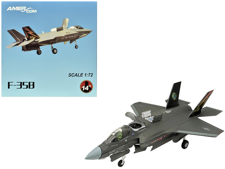 Lockheed Martin F-35B (STOVL) Lightning II Aircraft "BF-01 Prototype Air Test an Evaluation Squadron 23 (VX-23) Salty Dogs" (2009) United States Navy 1/72 Diecast Model Airplane-0