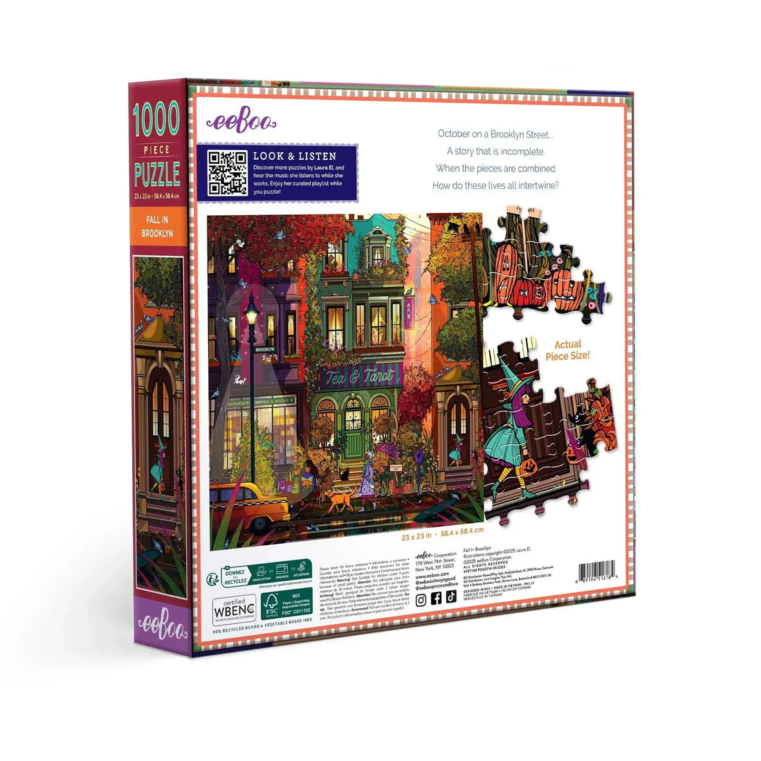 Fall in Brooklyn 1000 Piece Jigsaw Puzzle eeBoo 3