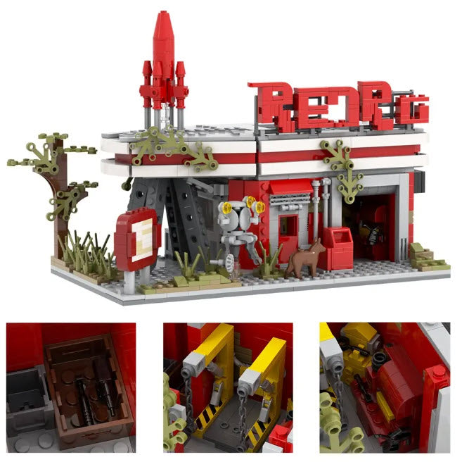 Fallout Red Rocket Truck Stop – MOC-1572 Post-Apocalyptic Set 3