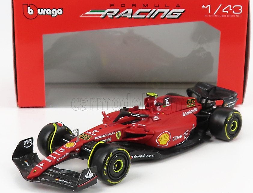 Ferrari F1-75 2022 #55 Carlos Sainz 1:43 Scale - By Bburago