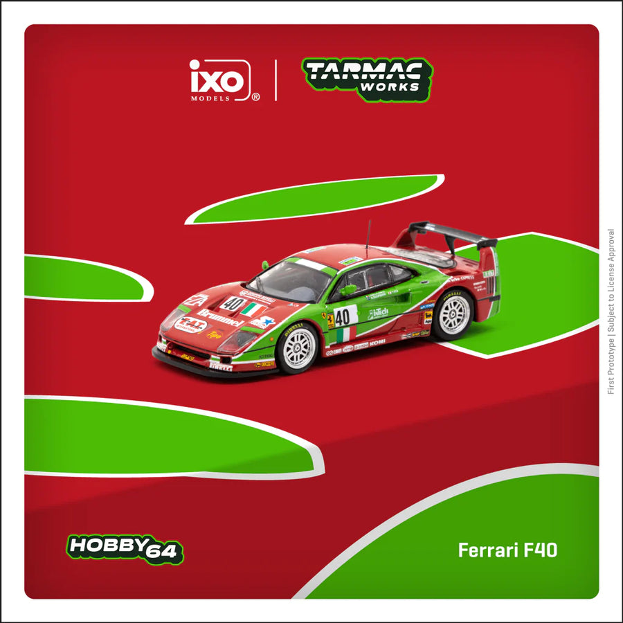Ferrari F40 24 Hour of Le Mans 1995 1:64 Diecast Scale by Tarmac Works