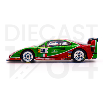 Ferrari F40 24 Hour of Le Mans 1995 1:64 Diecast Scale by Tarmac Works Side View