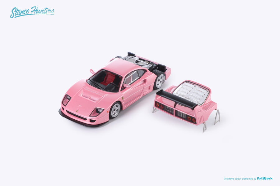 Ferrari F40 LM in Pink 1:64 Scale Diecast Model by Stance Hunters