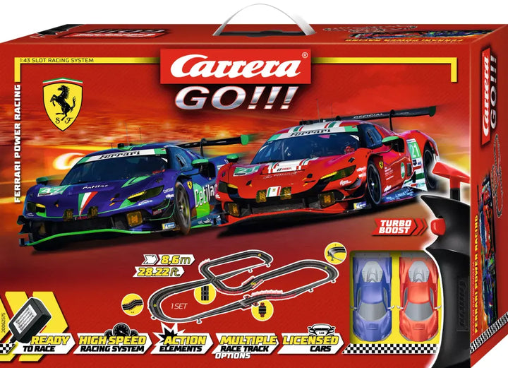 Ferrari Power Racing 1:43 Analog Slot Car Track Set by Carrera