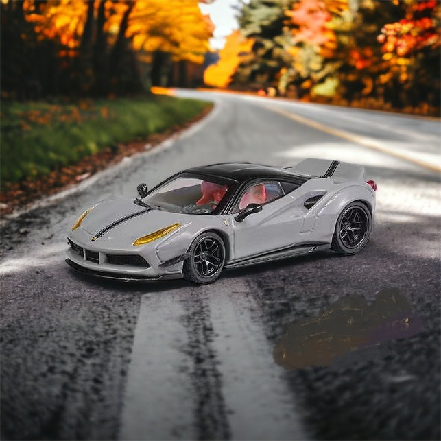 Ferrari 488 LBWK Wide Body Gray 1 64 by CM Model CM64 LB488 01 Big Boy Toys