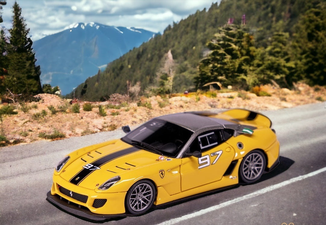 Ferrari 599XX Yellow #97 1:64 Resin by Cars' Lounge