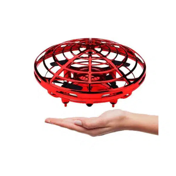 Boomerang Flying Spinner Toy by HST TSM-F002 Side View in Red