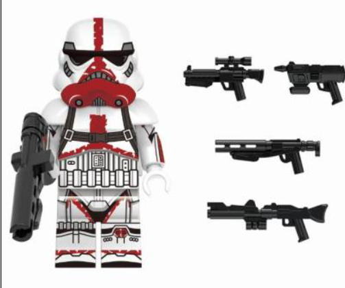 Flame Trooper Minifigure - Incinerator Stormtrooper - Star Wars