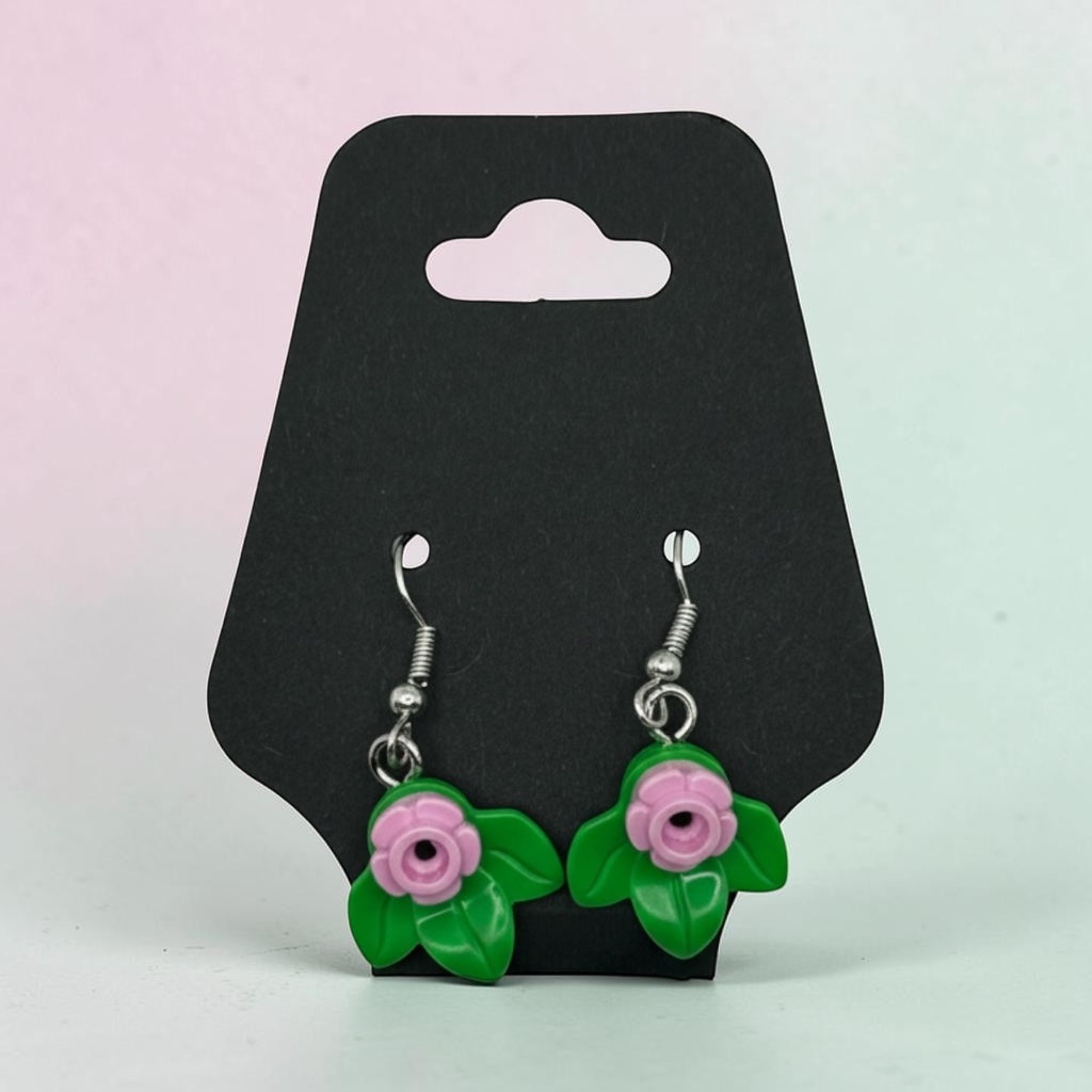 Flower Earrings from Lego Parts