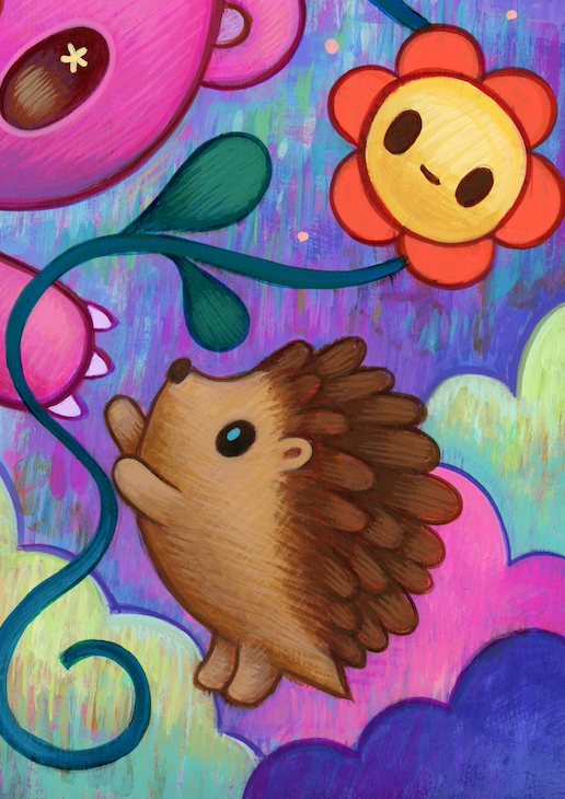 Jeremiah Ketner - Flowers For Gloomy Bear - Original Artwork -Gloomy Bear Exhibition 3