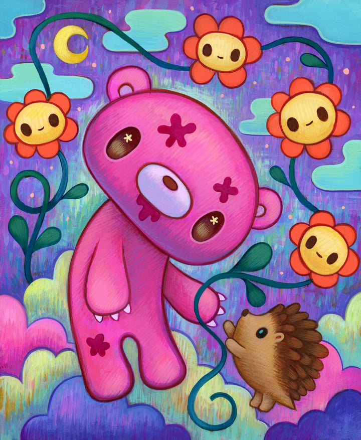 Jeremiah Ketner - Flowers For Gloomy Bear - Original Artwork -Gloomy Bear Exhibition