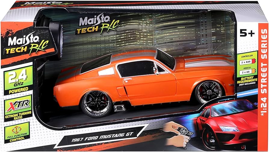 Ford Mustang GT 1967 Remote Control 1:24 Scale Car by Maisto – Big