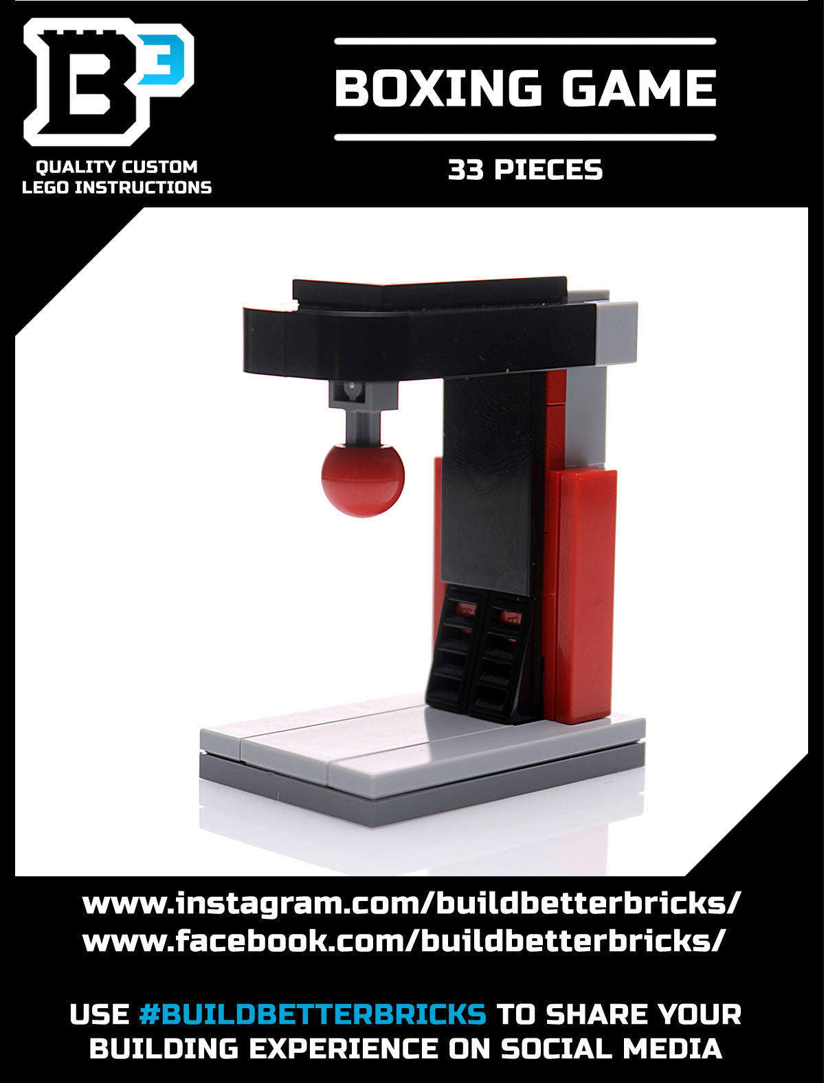 Arcade Boxing Game Machine made using LEGO Parts - B3 Customs 2