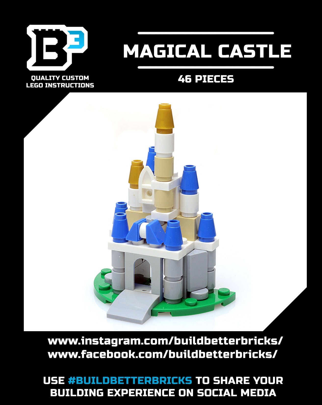 Custom Mini Magical Castle made using LEGO parts - B3 Customs 2