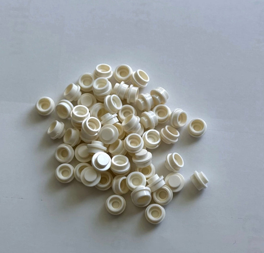 White 4073 1x1 Round Plate Brick – Choose Quantity – LEGO® Compatible Bulk Lot 4
