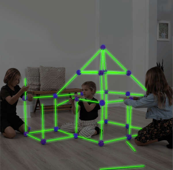 Fun Forts Glow Fort Building Kit - Power Your Fun 81pc  3