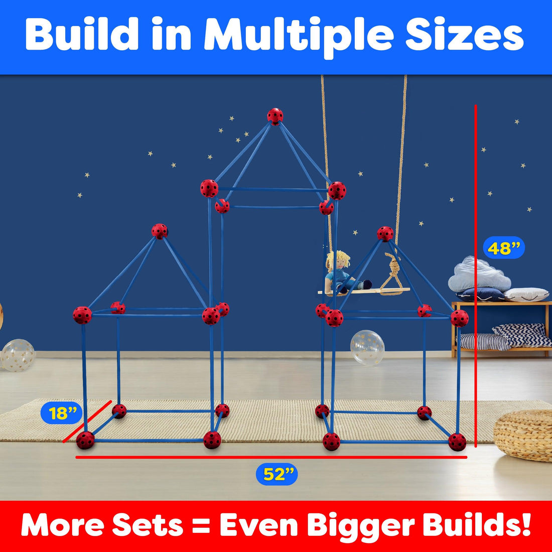 Fun Forts Kids Tent Version 2 - Power Your Fun 81pc 5