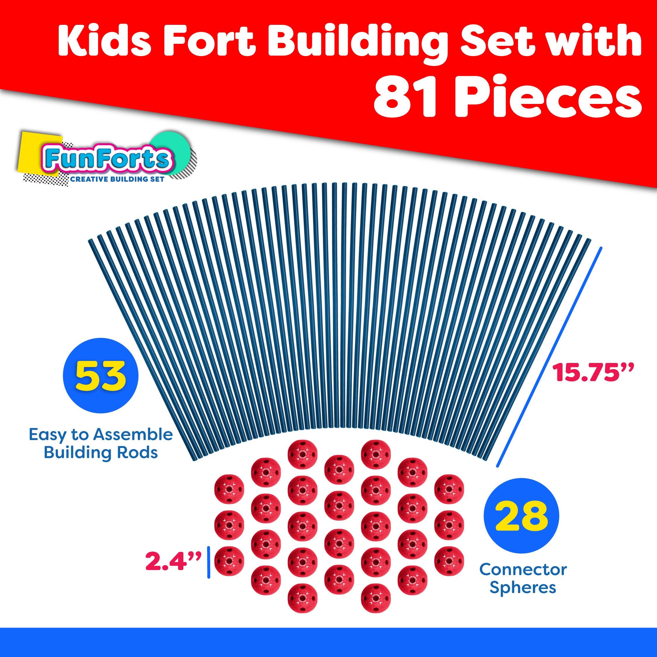 Fun Forts Kids Tent Version 2 - Power Your Fun 81pc 4